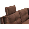WOHNLANDSCHAFT in Mikrovelours Kupferfarben  - Schwarz/Kupferfarben, KONVENTIONELL, Kunststoff/Textil (217/334/127cm) - Carryhome