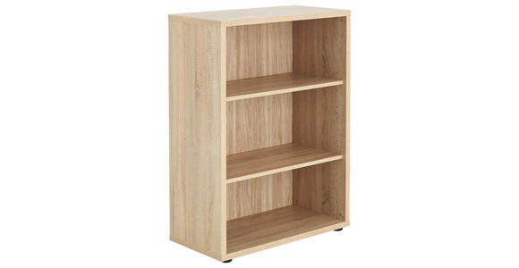 AKTENREGAL - Schwarz/Sonoma Eiche, KONVENTIONELL, Holzwerkstoff/Kunststoff (81,8/110,5/40cm) - Voleo
