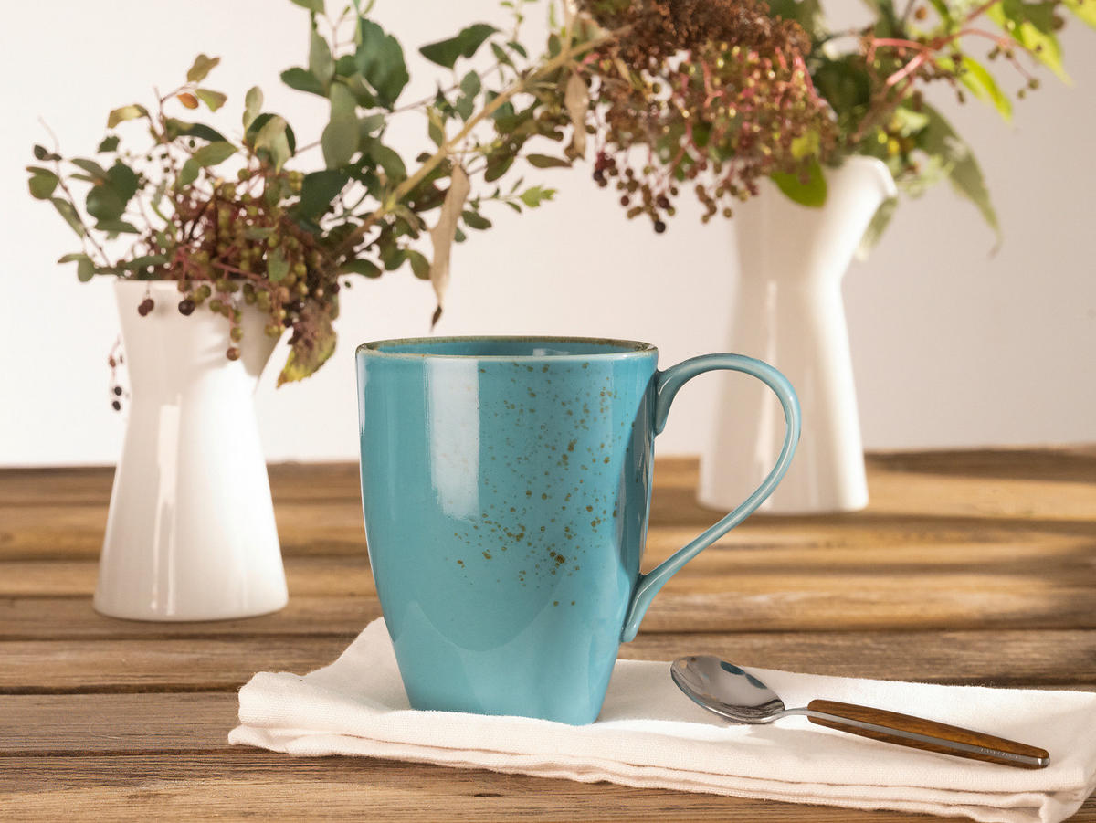 KAFFEEBECHERSET 6-teilig  - Türkis, Trend, Keramik (300ml) - Creatable