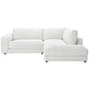 ECKSOFA in Cord Weiss  - Weiss/Schwarz, Design, Kunststoff/Textil (265/224cm) - Hom`in