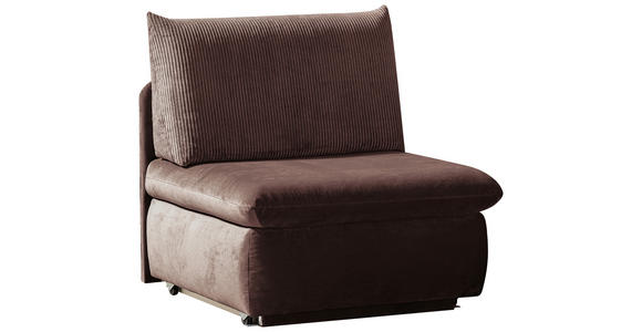 SCHLAFSESSEL mit Lederlook Braun - Braun, Design, Kunststoff/Textil (90/89/83cm) - Novel
