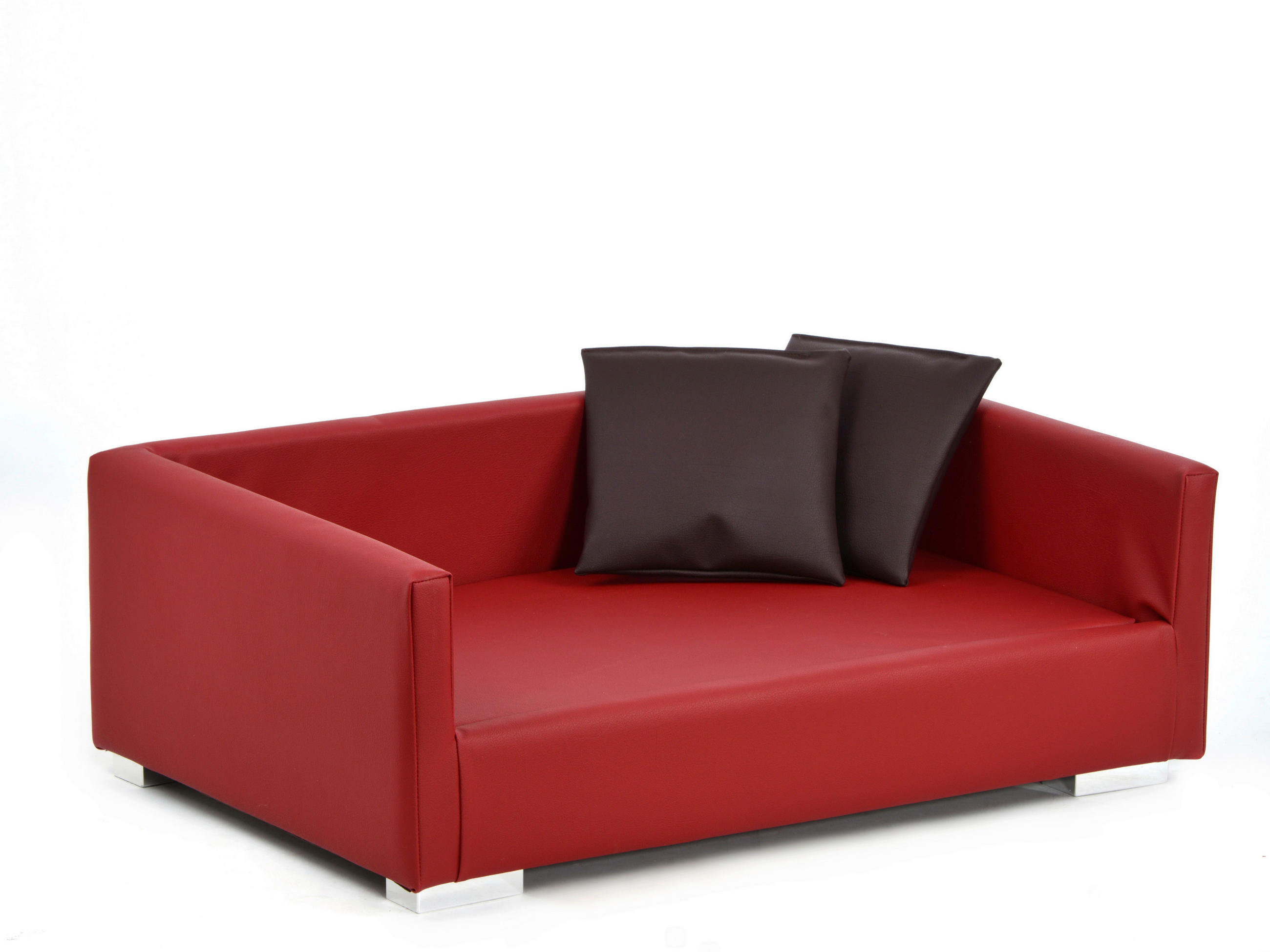 HUNDESOFA - Rot/Braun, KONVENTIONELL, Textil (70/40cm)