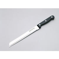 NOŽ ZA HLEB  21 cm   - boja nerđajućeg čelika/crna, Konvencionalno, metal/plastika (21cm) - Justinus