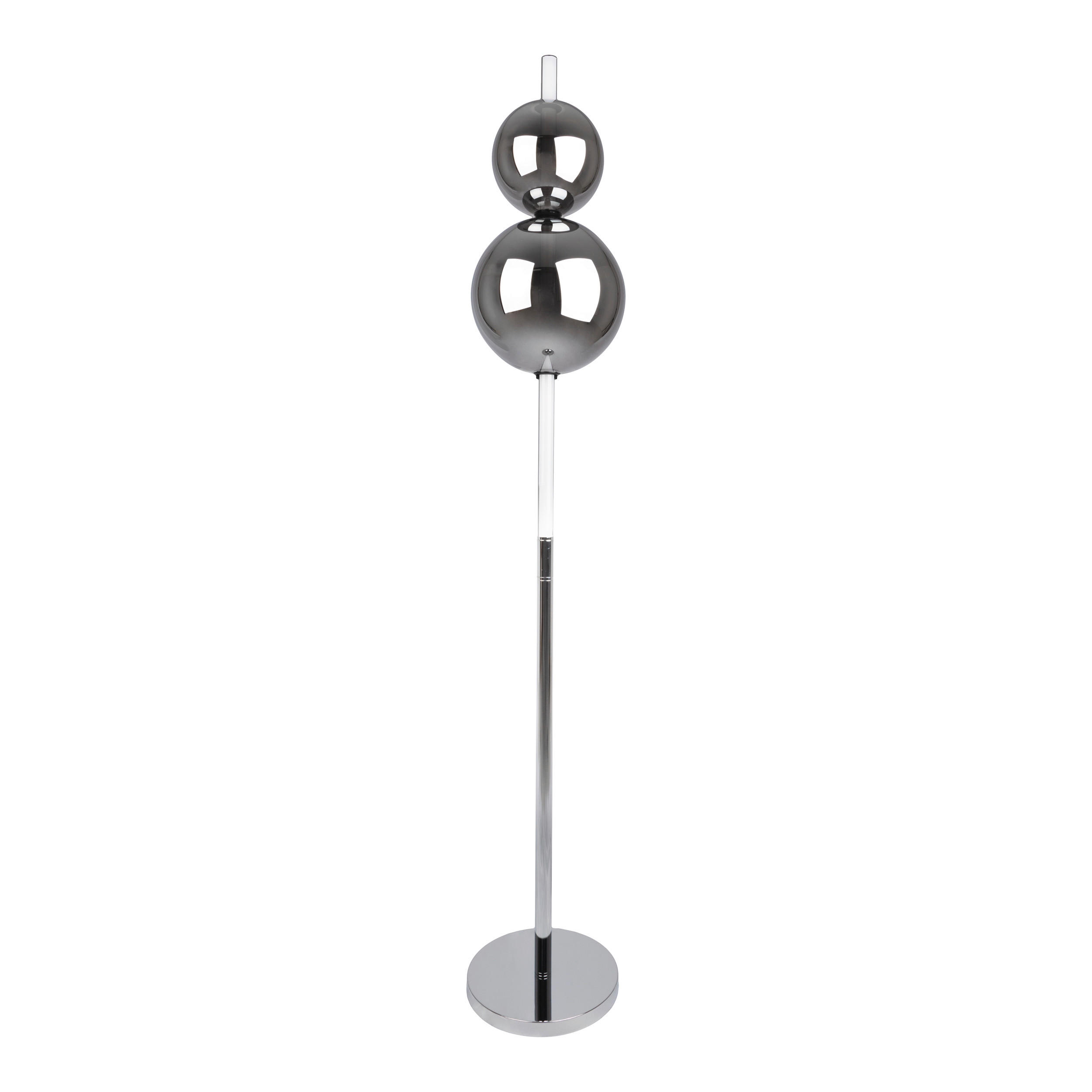 LED-STEHLEUCHTE 25/149,7 cm    - Chromfarben, Design, Glas/Metall (25/149,7cm) - Näve