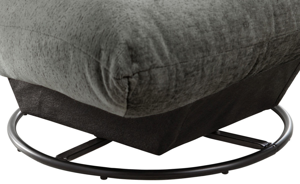 RELAXSESSEL Bouclé    - Anthrazit/Schwarz, Design, Textil/Metall (100/78/96cm) - Livetastic