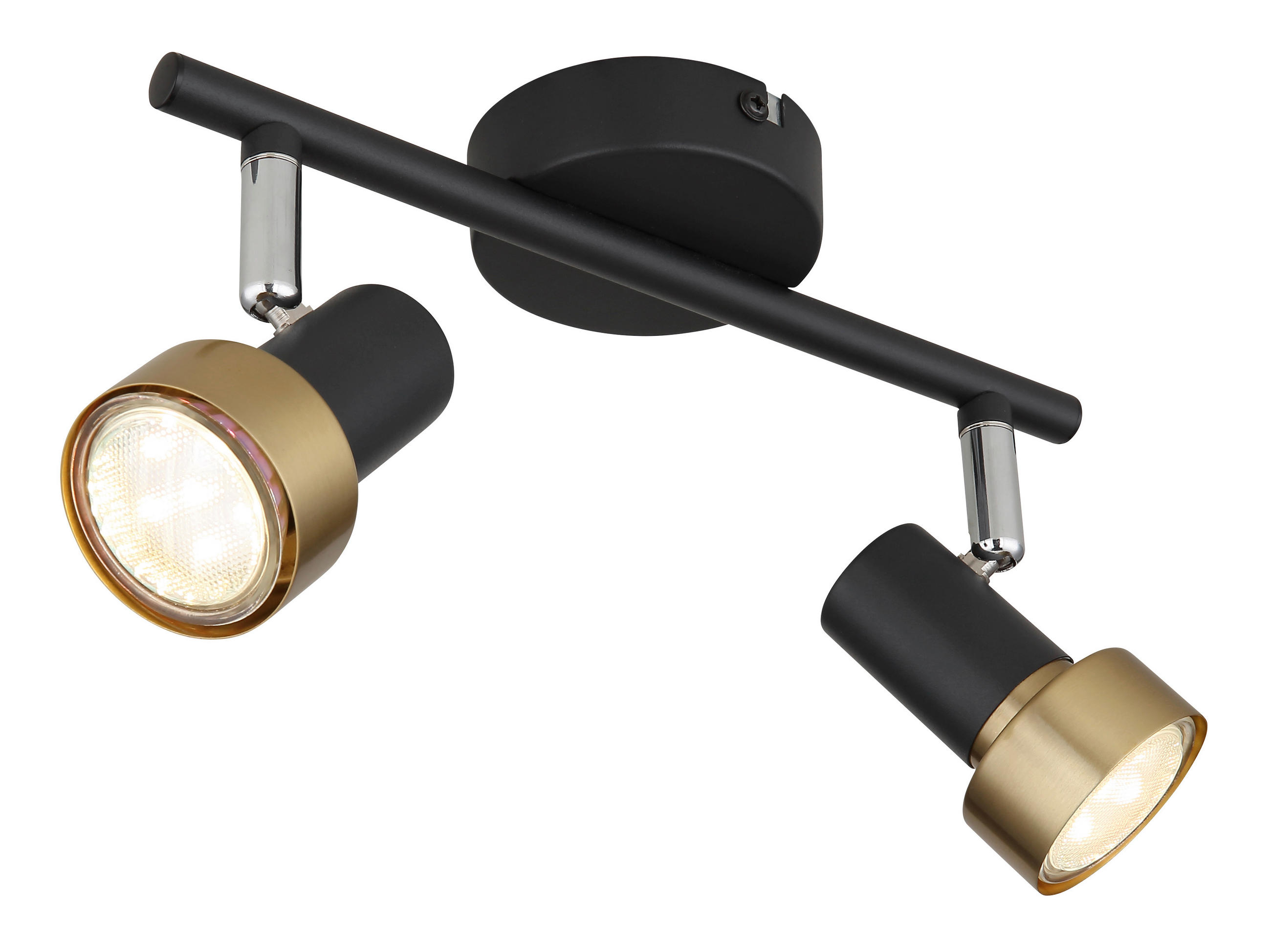 BODOVÉ SVÍTIDLO, 25 W/GU10, 25/8,5/11,8 cm - černá/barvy chromu, Konvenční, kov (25/8,5/11,8cm) - Globo