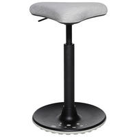 BÜROHOCKER   Schwarz, Hellgrau  - Hellgrau/Schwarz, Konventionell, Kunststoff/Textil (35/57-77/35cm)