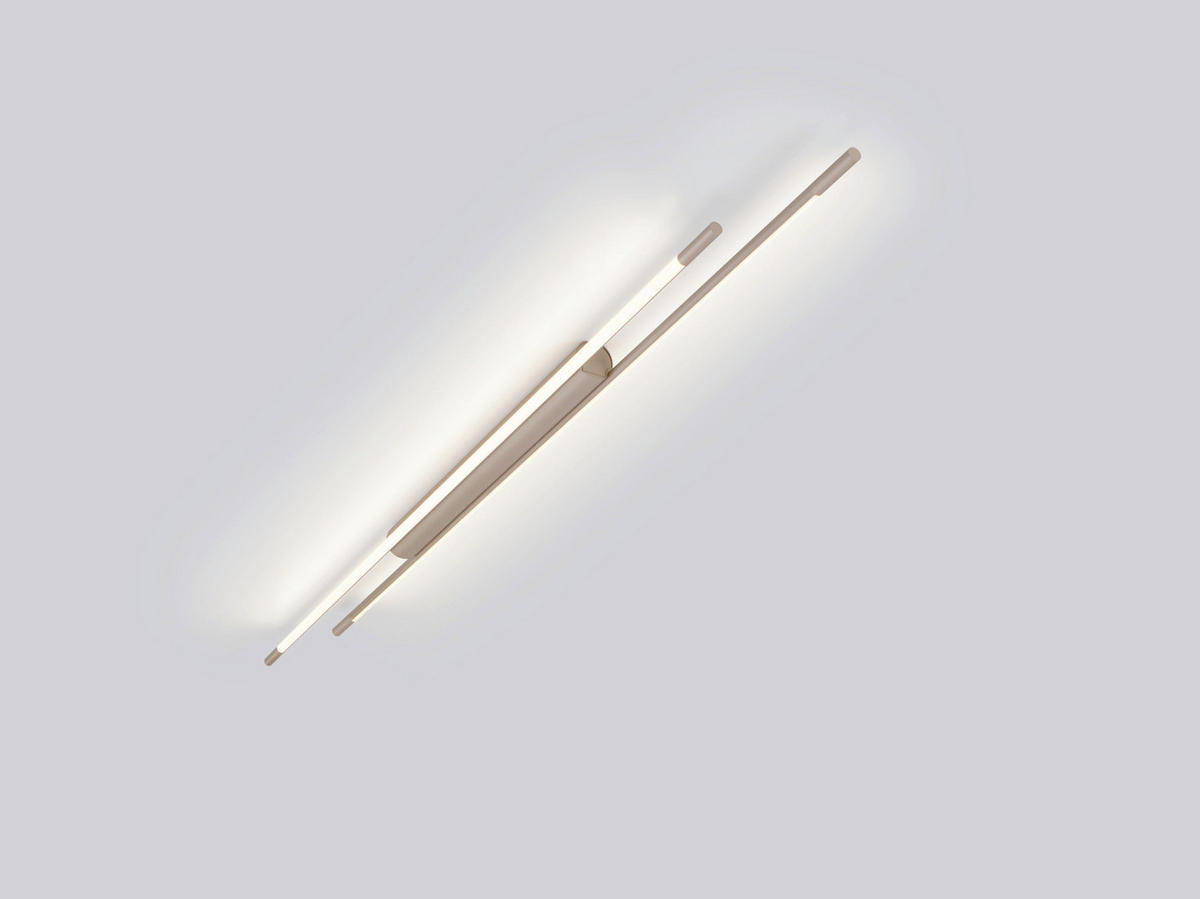 LED-DECKENLEUCHTE Leda 150/6,5/5 cm   - Cappuccino, Design, Kunststoff/Metall (150/6,5/5cm) - Helestra