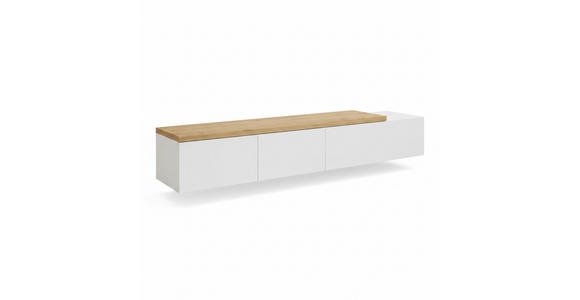 LOWBOARD  220/32/35 cm   - Eichefarben/Weiß, KONVENTIONELL, Holz/Holzwerkstoff (220/32/35cm) - Xora