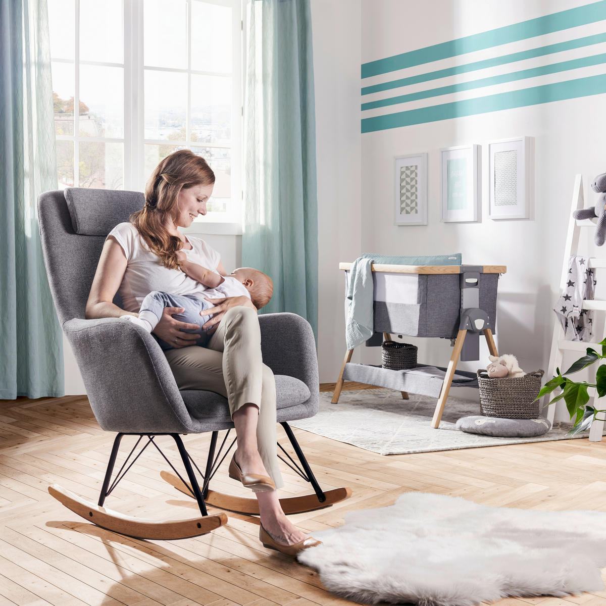 STILL- UND ENSTPANNUNGSSESSEL - Eichefarben/Schwarz, LIFESTYLE, Holz/Textil (68/107.5/87cm) - Jimmylee