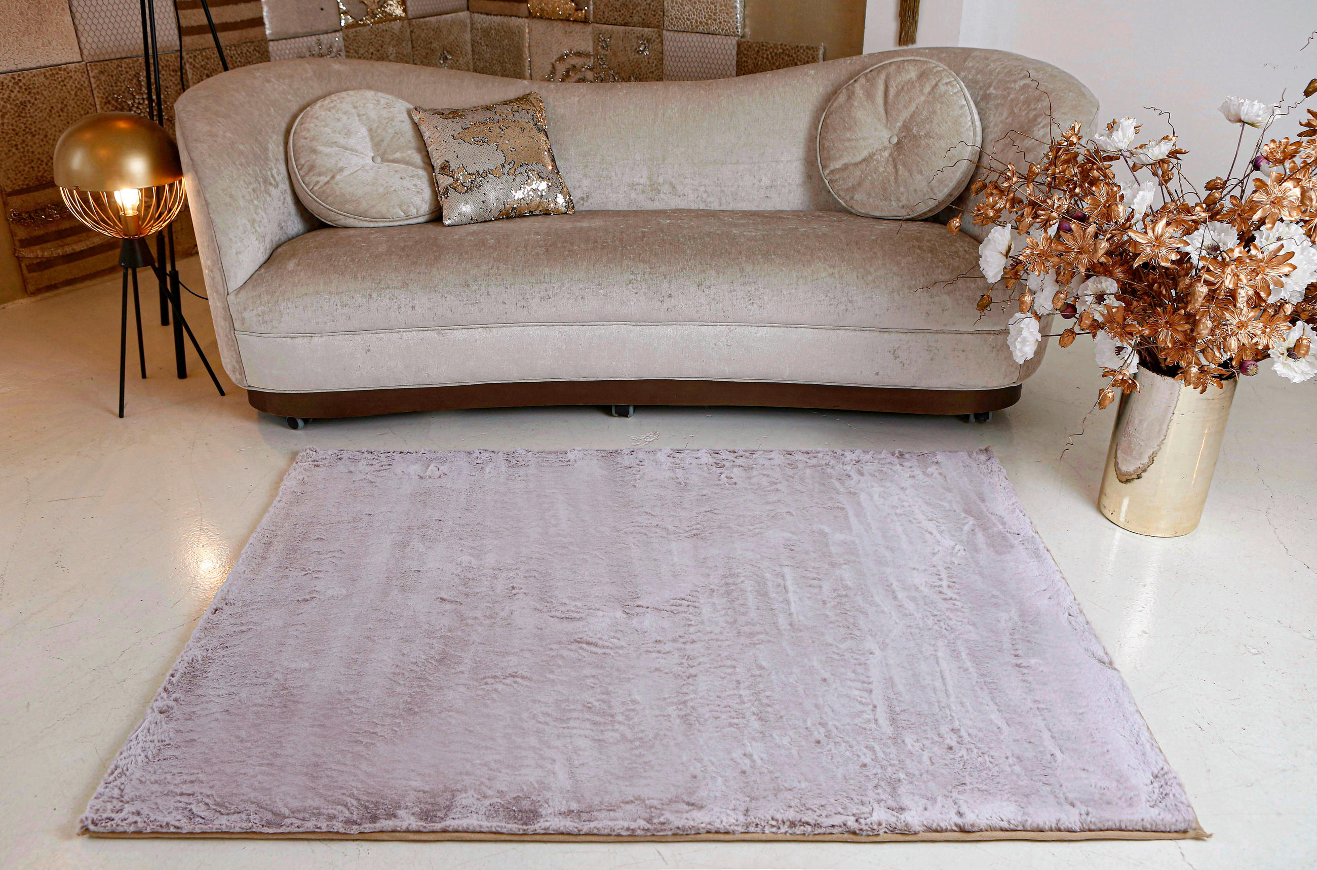 HOSSZÚ SZÁLÚ SZŐNYEG   - bézs, Basics, textil/szőrme (160/230cm)