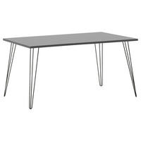 SCHREIBTISCH 160/80/74 cm  in Platinfarben  - Platinfarben/Schwarz, Design, Holzwerkstoff/Metall (160/80/74cm) - MID.YOU