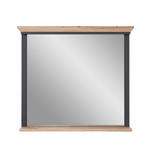 WANDSPIEGEL 93/83/15 cm    in rechteckig  - Eichefarben/Graphitfarben, ROMANTIK / LANDHAUS, Holzwerkstoff (93/83/15cm) - Landscape
