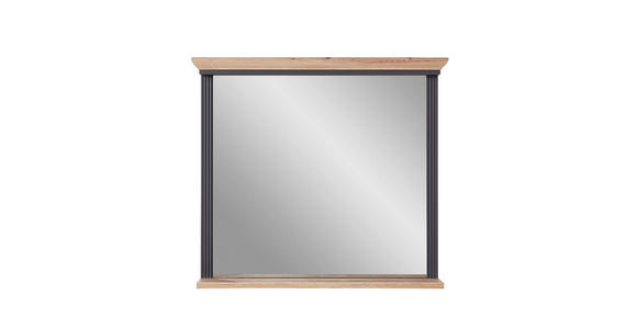 WANDSPIEGEL 93/83/15 cm    in rechteckig  - Graphitfarben/Eiche Artisan, ROMANTIK / LANDHAUS, Holzwerkstoff (93/83/15cm) - Landscape