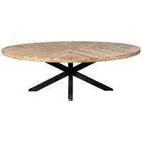 ESSTISCH in Holz 220/110/76 cm  - Schwarz/Naturfarben, Trend, Holz/Metall (220/110/76cm) - Ambia Home