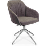 ARMLEHNSTUHL  in Aluminium Velours  - Taupe/Alufarben, Design, Textil/Metall (58/81,5-84,5/60cm) - Johann Jakob
