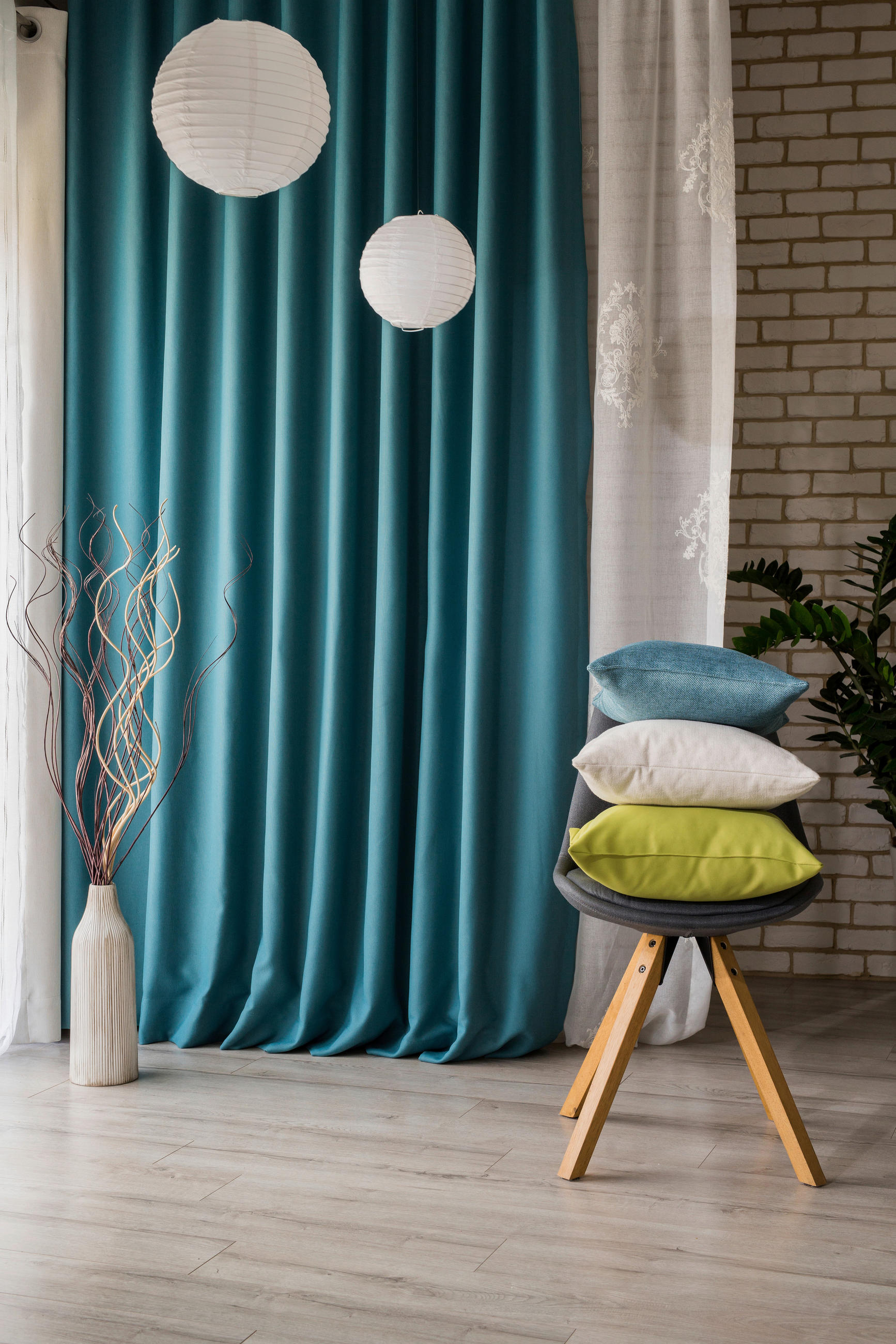 MATERIAL TEXTIL DECORATIV obscuritate  - turcoaz, Basics, textil (280cm)