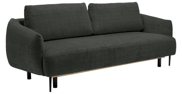 SCHLAFSOFA Chenille Anthrazit - Anthrazit/Schwarz, KONVENTIONELL, Textil/Metall (228/75/98cm) - Carryhome