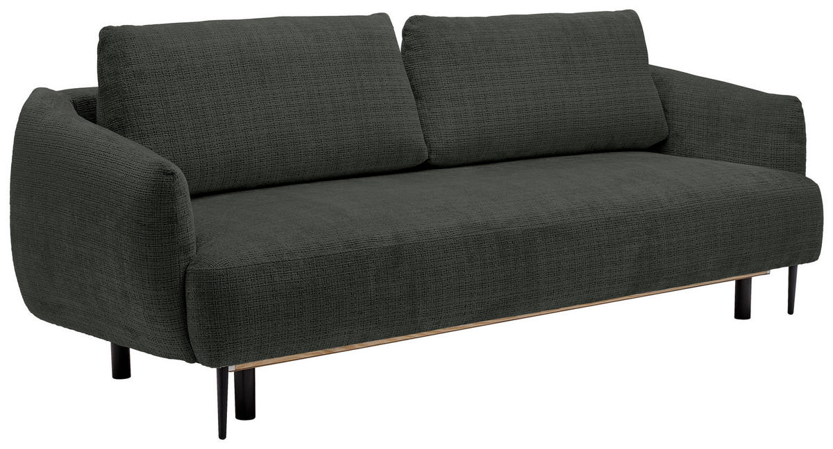 SCHLAFSOFA in Chenille Anthrazit  - Anthrazit/Schwarz, Konventionell, Textil/Metall (228/75/98cm) - Carryhome