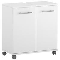 WASCHBECKENUNTERSCHRANK 60/63,4/32,6 cm  - Edelstahlfarben/Weiß, KONVENTIONELL, Holzwerkstoff/Kunststoff (60/63,4/32,6cm) - Stylife