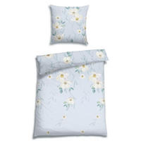 BETTWÄSCHE 2-teilig Satin 135/200 cm  - Blau, Basics, Textil (135/200cm) - Florella