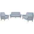 SESSEL in Webstoff Blau - Blau/Eichefarben, Design, Holz/Textil (90/105/84cm) - Carryhome