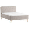 POLSTERBETT 140/200 cm, inkl.  in Taupe  - Taupe/Eichefarben, Basics, Holz/Textil (140/200cm) - Boxxx