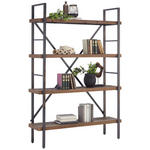 REGAL  120/172/35 cm Naturfarben, Schwarz  - Schwarz/Naturfarben, KONVENTIONELL, Holz/Metall (120/172/35cm) - Ambia Home