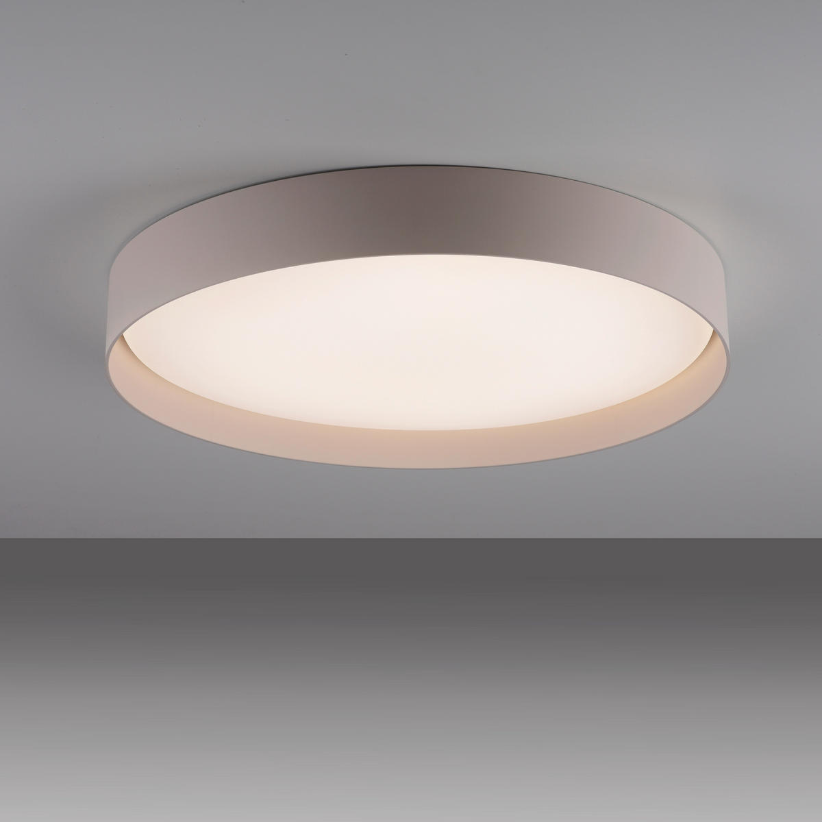 LED-DECKENLEUCHTE SW TAVOLI 49/49/7,3 cm   - Sandfarben, KONVENTIONELL, Kunststoff/Metall (49/49/7,3cm) - Schöner Wohnen
