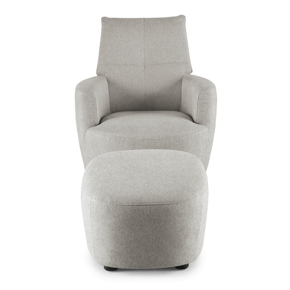 SESSEL Webstoff Hellgrau    - Hellgrau/Schwarz, Design, Textil/Metall (80/96/88cm) - SetOne by Musterring