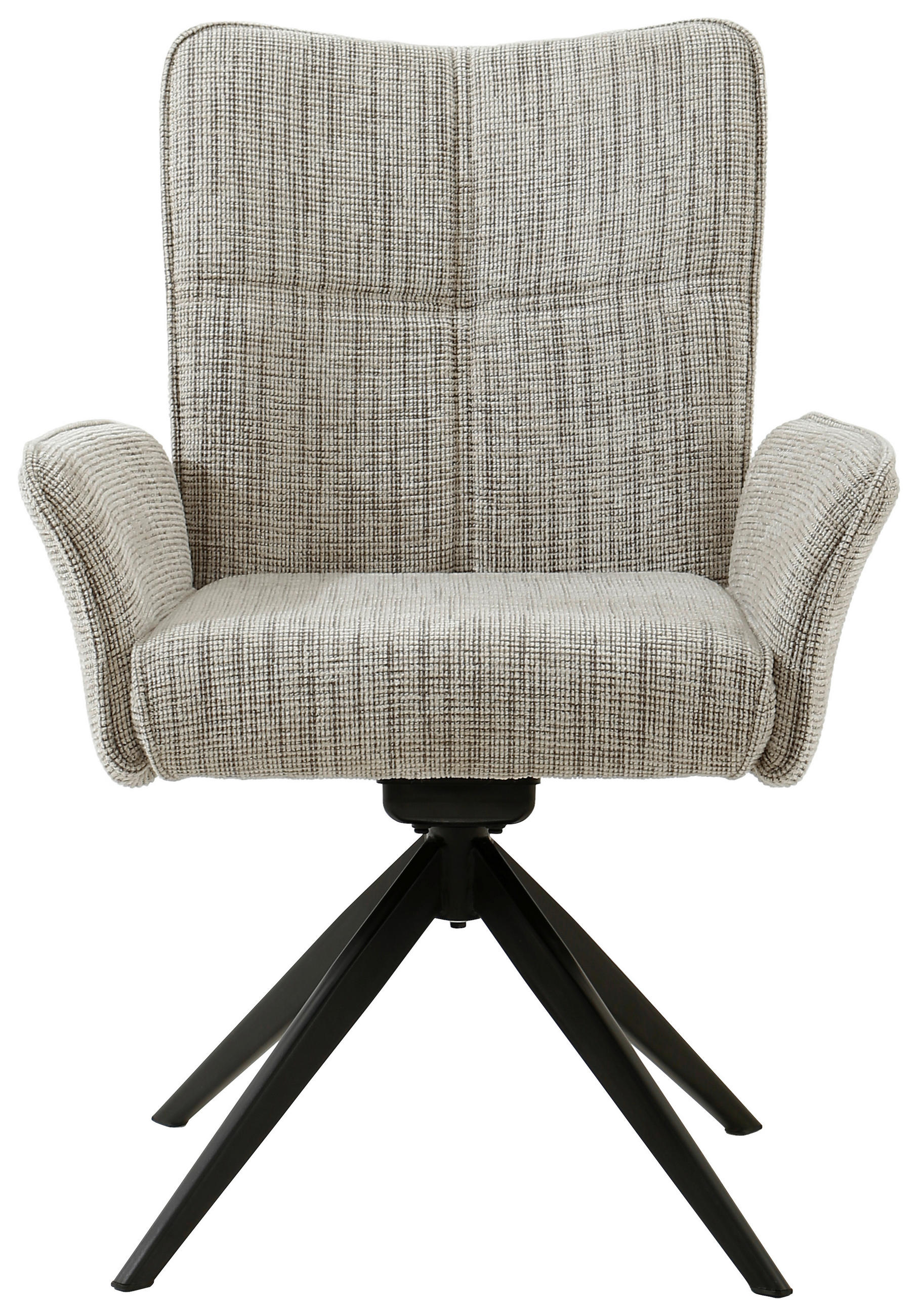 ARMLEHNSTUHL  in Eisen Webstoff  - Schwarz/Braun, Design, Textil/Metall (66/90,5/66cm) - Carryhome