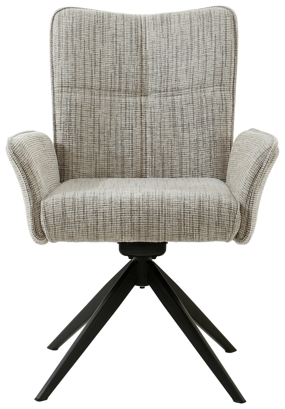 ARMLEHNSTUHL  in Eisen Webstoff  - Schwarz/Braun, Design, Textil/Metall (66/90,5/66cm) - Carryhome