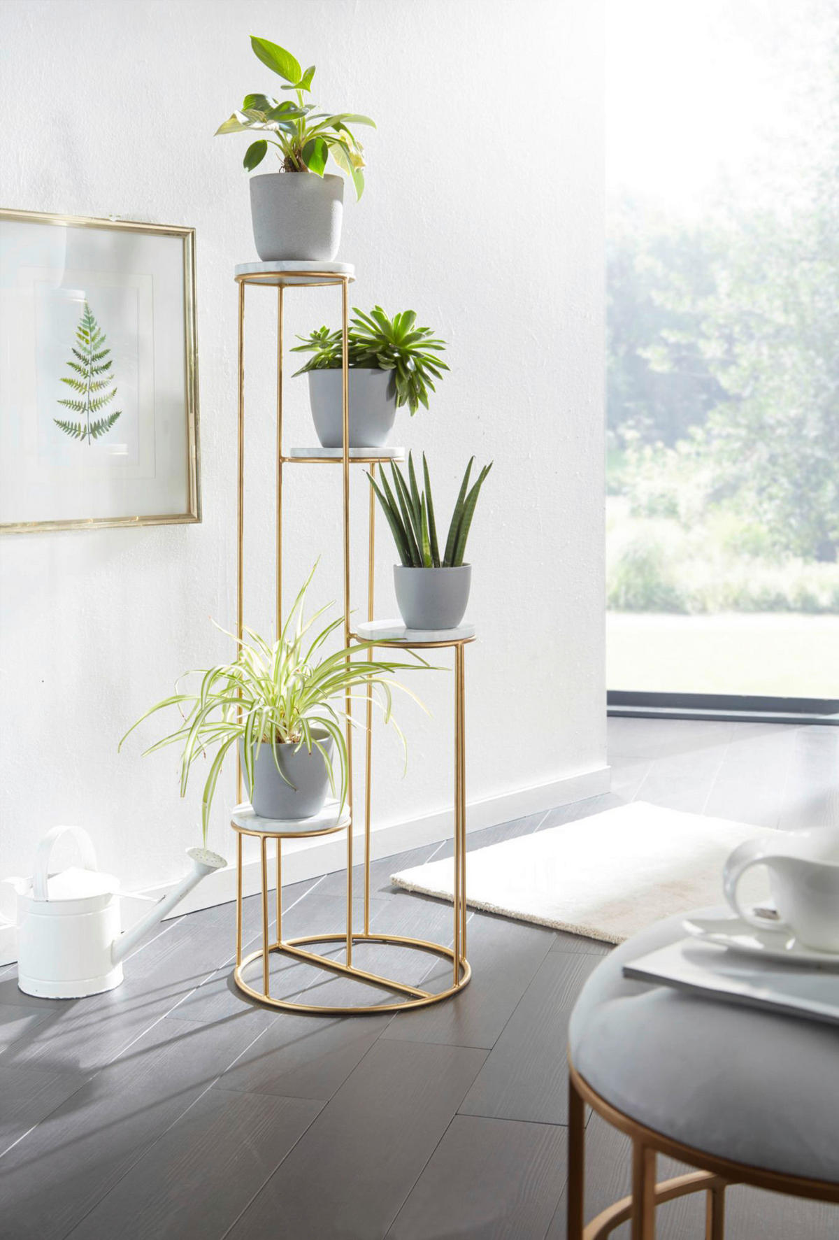 BLUMENSTÄNDER in Metall   - Goldfarben, Design, Metall (37/108/37cm) - MID.YOU