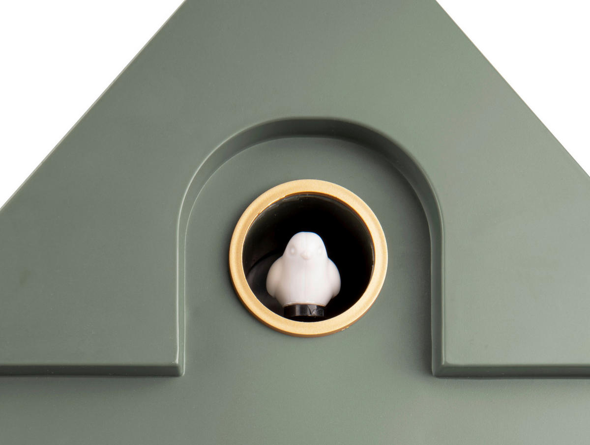 WANDUHR MODERN CUCKOO Olivgrün 21,5/41/8,5 cm  - Olivgrün, KONVENTIONELL, Kunststoff (21,5/41/8,5cm) - Karlsson