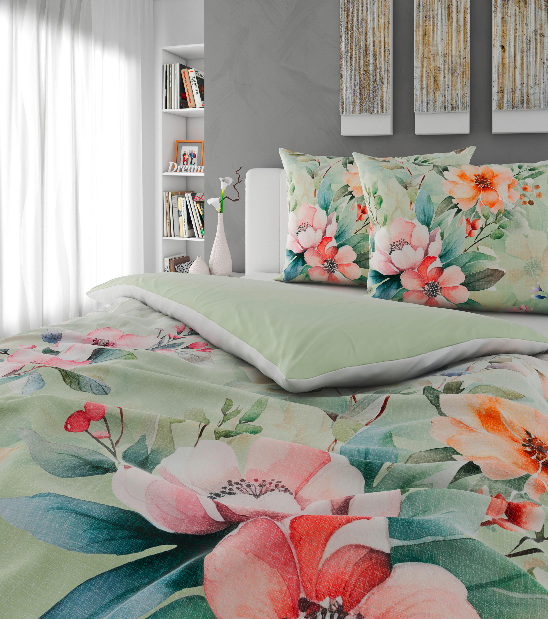 POSTELJINA S DVA LICA  FLOW  - zelena, Konvencionalno, tekstil (200/200cm) - Esposa