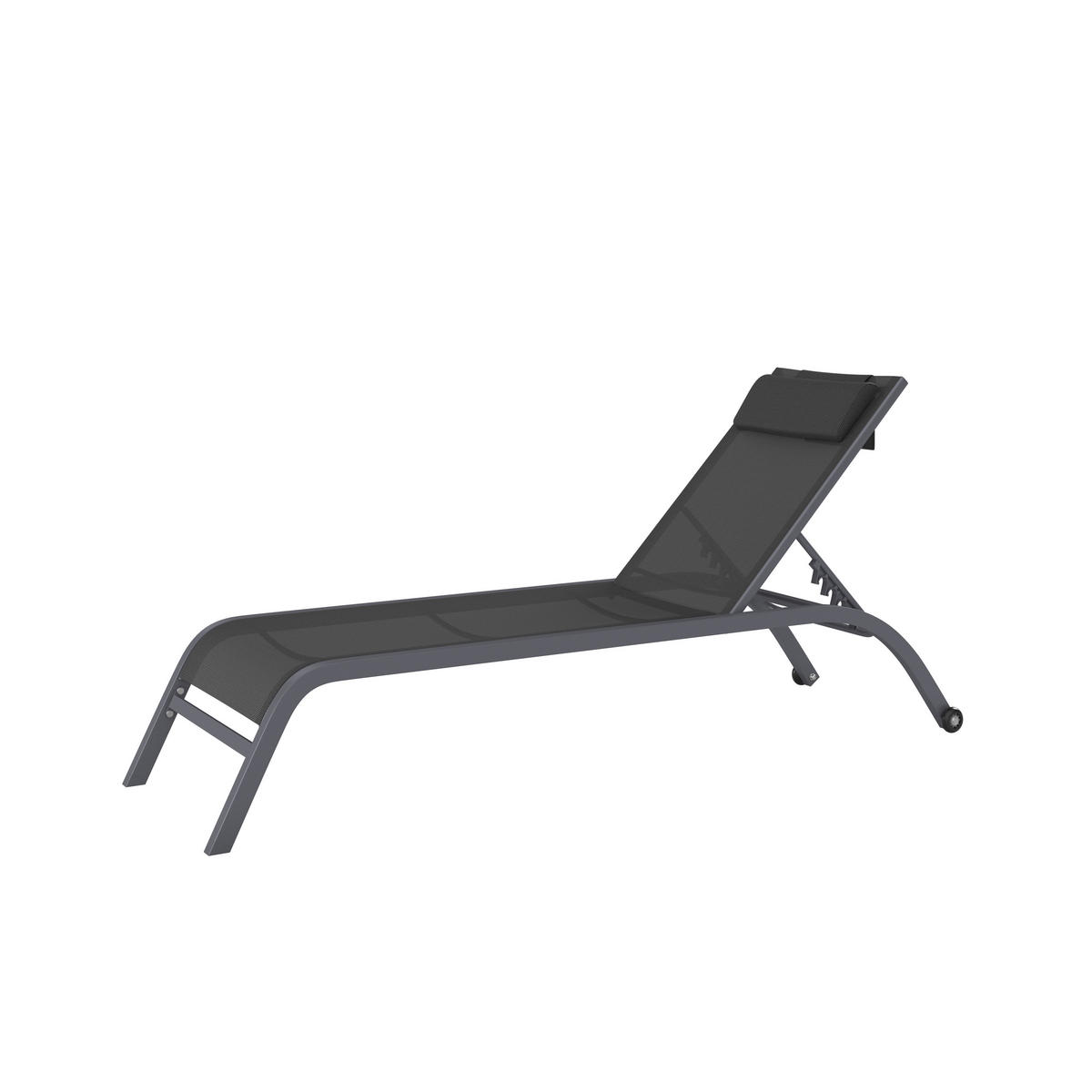 SONNENLIEGE 198/34/87/62 cm  - Grau, MODERN, Textil/Metall (198/34/87/62cm) - Ambia Garden
