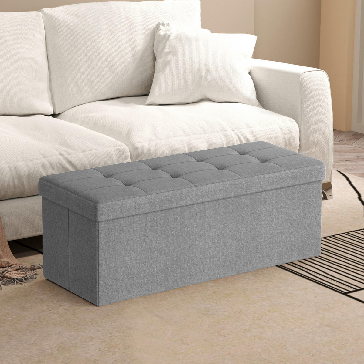 SITZBOX  - Hellgrau, Basics, Textil (110/38/38cm)