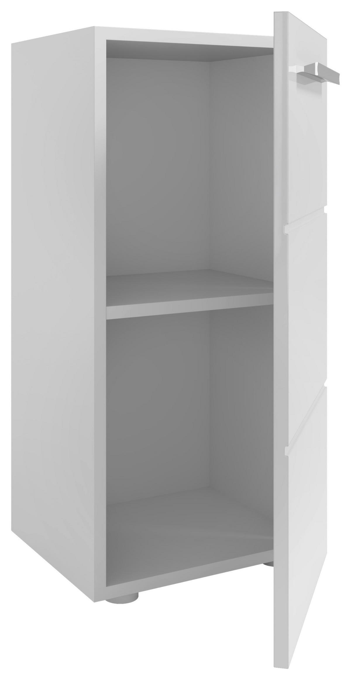 UNTERSCHRANK 34/72/31 cm   - Chromfarben/Weiß Hochglanz, MODERN, Holzwerkstoff/Kunststoff (34/72/31cm) - MID.YOU