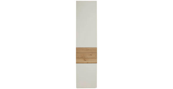 DREHTÜRENSCHRANK in Eichefarben, Kaschmir - Kaschmir/Eichefarben, Natur, Glas/Holz (302/214/62cm) - Valnatura