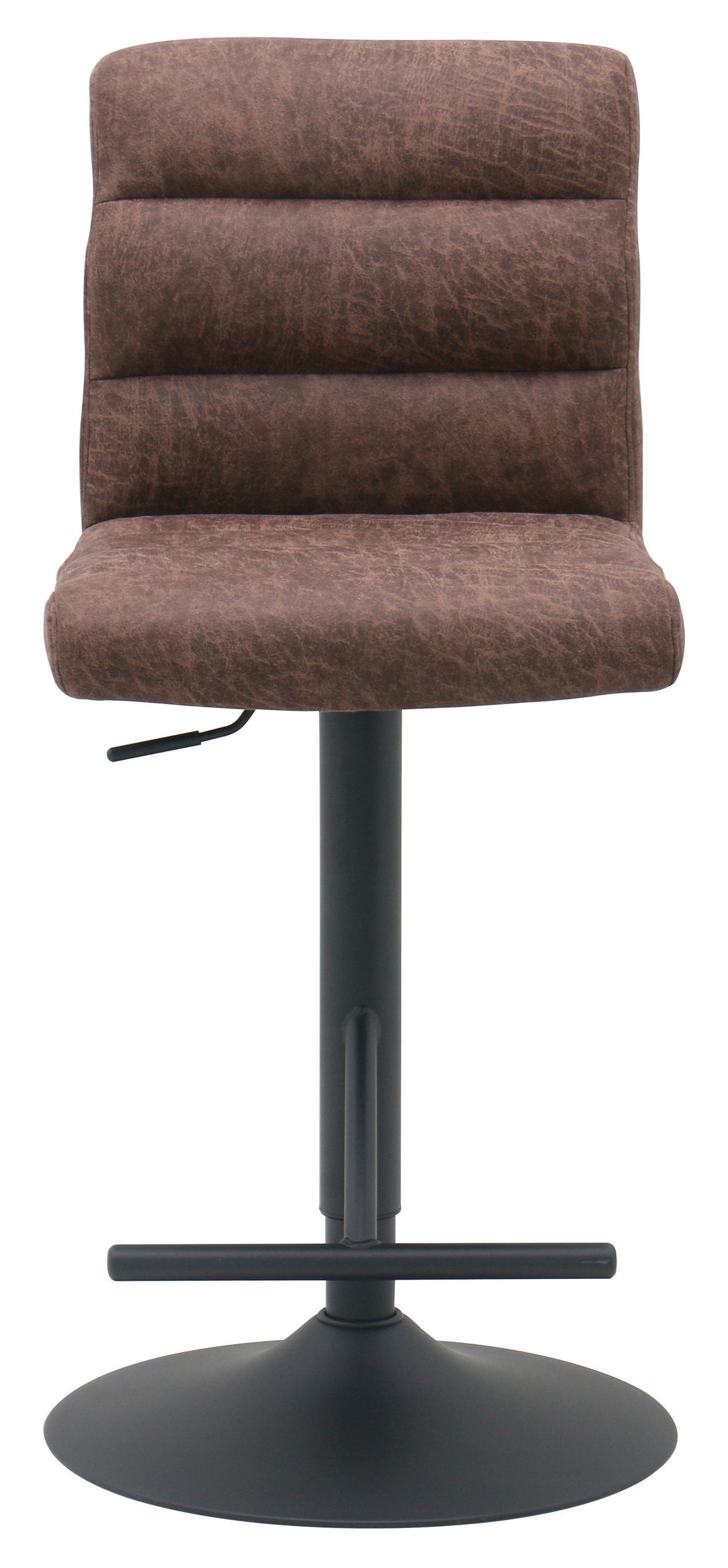 BARHOCKER in Schwarz, Dunkelbraun  - Dunkelbraun/Schwarz, MODERN, Textil/Metall (42/99.5/53cm) - Livetastic