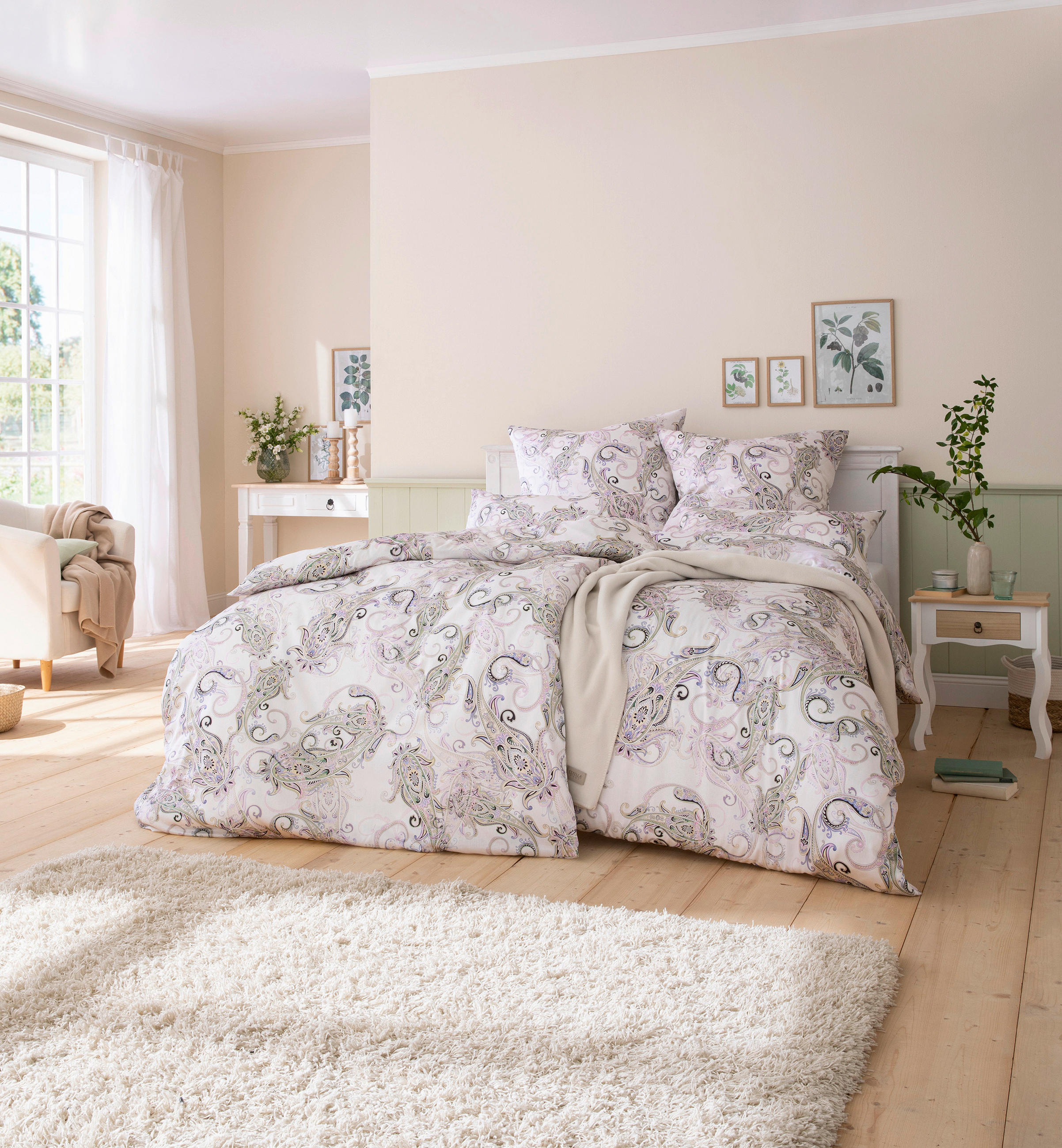 BETTWÄSCHE Luxury Satin 135/200 cm  - Flieder, Design, Textil (135/200cm) - Estella
