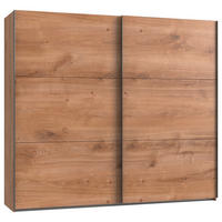 SCHWEBETÜRENSCHRANK in Eichefarben  - Chromfarben/Eichefarben, Modern, Holzwerkstoff (250/216/65cm) - MID.YOU