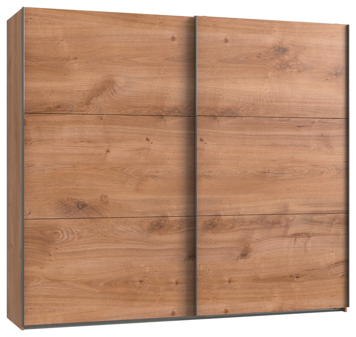 SCHWEBETÜRENSCHRANK in Eichefarben  - Chromfarben/Eichefarben, Modern, Holzwerkstoff (250/216/65cm) - MID.YOU