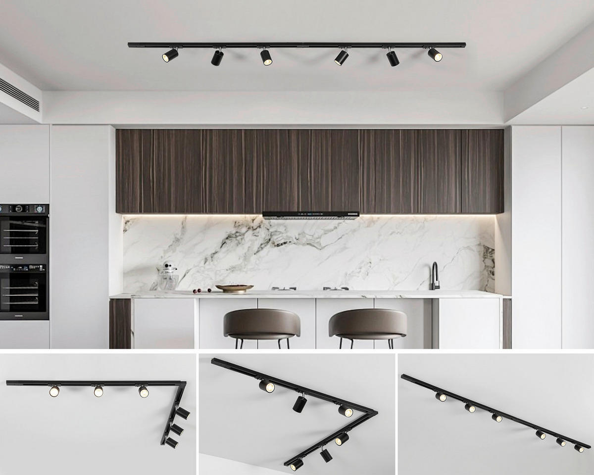 DECKENLEUCHTE 110/104/14 cm   - Schwarz, Trend, Kunststoff/Metall (110/104/14cm) - Novel