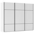 SCHWEBETÜRENSCHRANK 242/223/68 cm 3-türig Weiß  - Schwarz/Weiß, KONVENTIONELL, Holzwerkstoff/Metall (242/223/68cm) - Novel