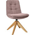 STUHL - Eichefarben/Altrosa, Design, Holz/Textil (50/90/69cm) - Johann Jakob