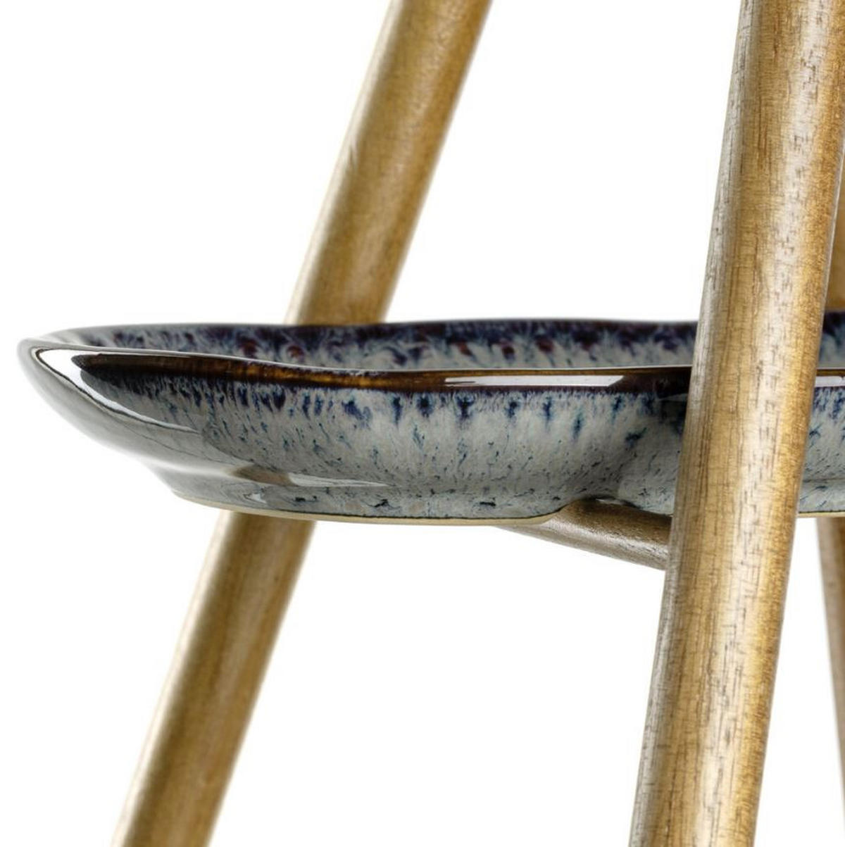 PATROVÝ STOJAN  - antracitová, Lifestyle, dřevo/keramika (33,6/8,2/24,5cm) - Leonardo