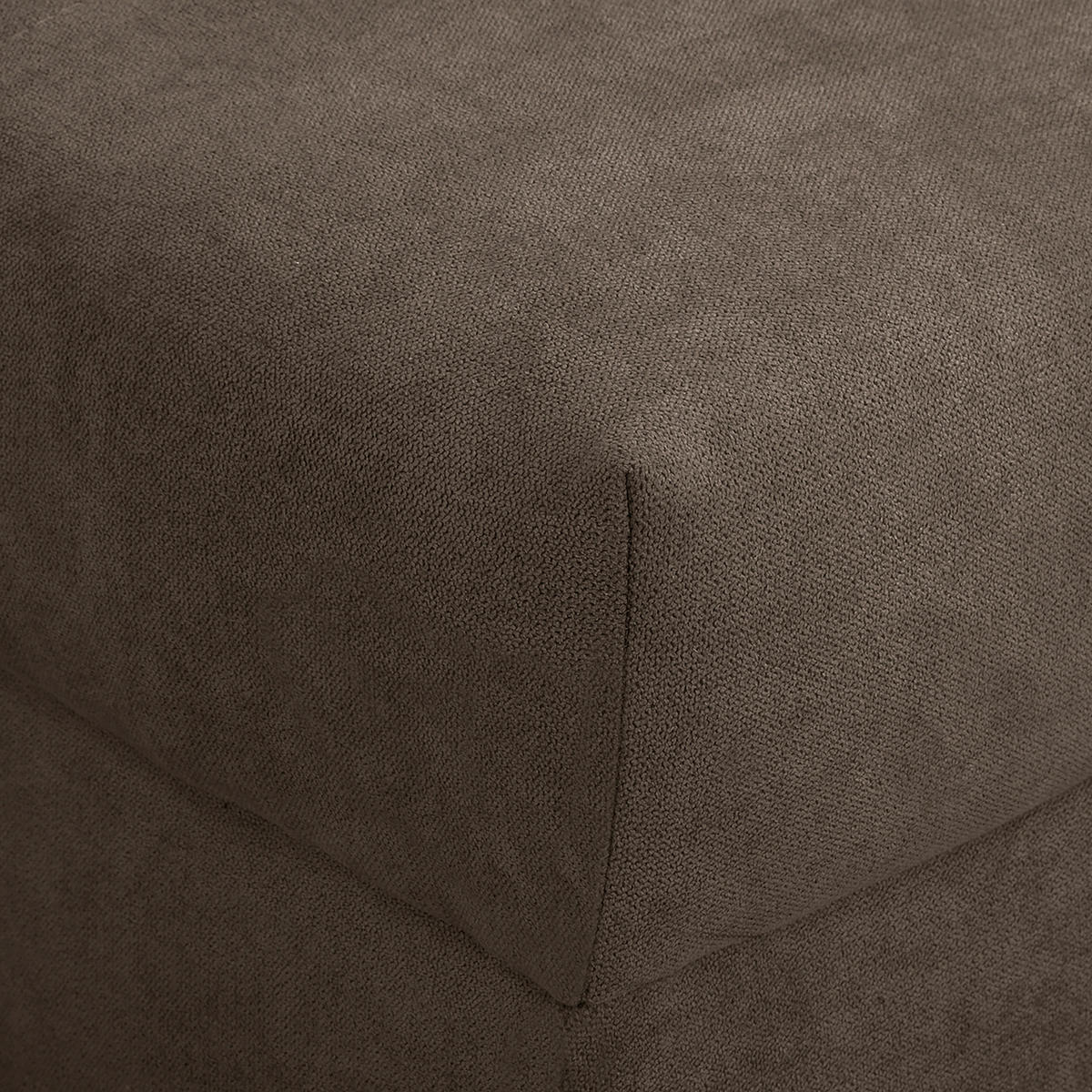 ECKSOFA Ariella in Mikrofaser Braun  161/231 cm  - Naturfarben/Braun, Design, Holz/Textil (161/231cm) - Livetastic