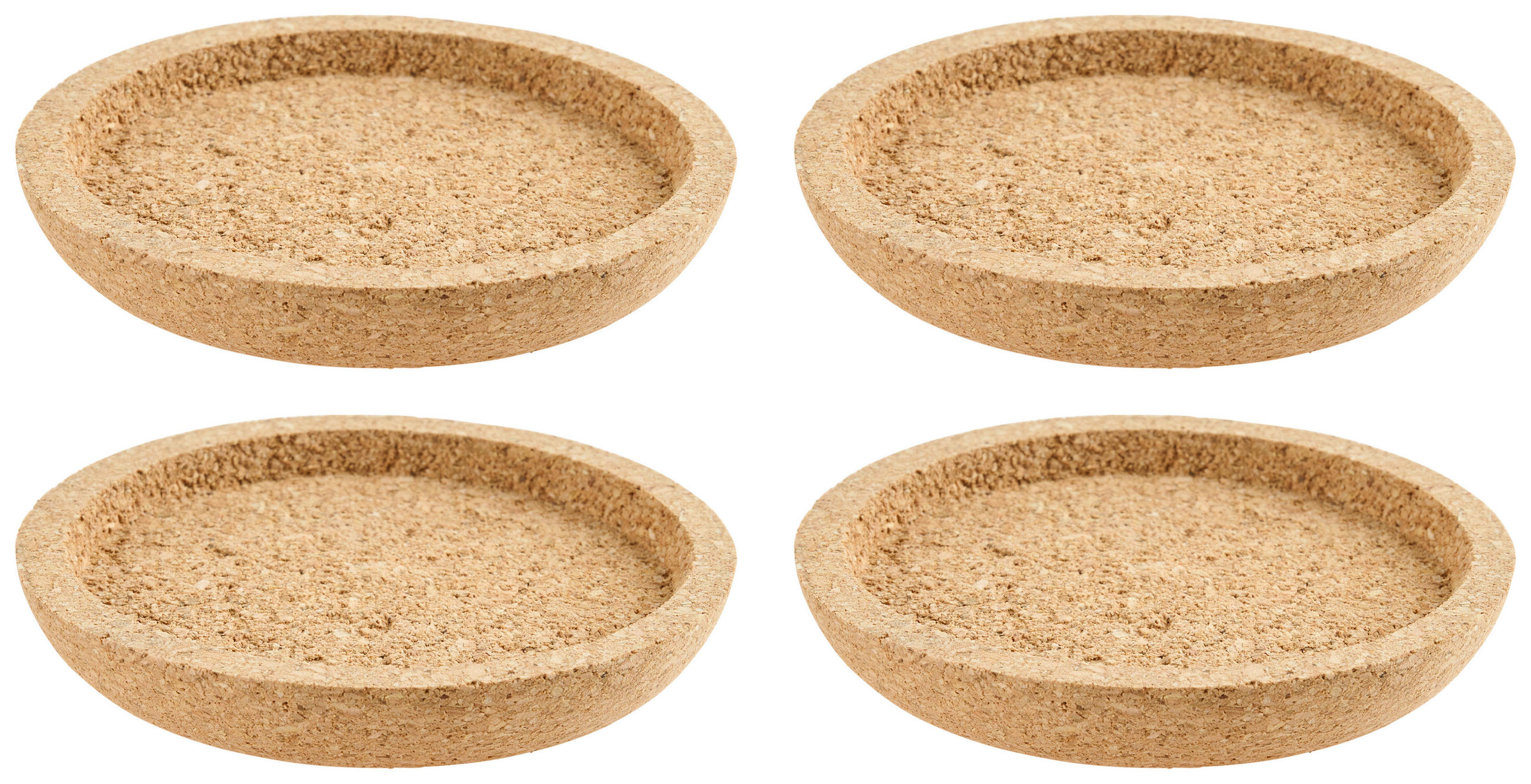 UNTERSETZERSET 4-teilig  - Braun, Design, Holz (6,4/1,0/6,4cm) - Leonardo