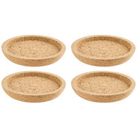 UNTERSETZERSET 4-teilig  - Braun, Design, Holz (6,4/1,0/6,4cm) - Leonardo